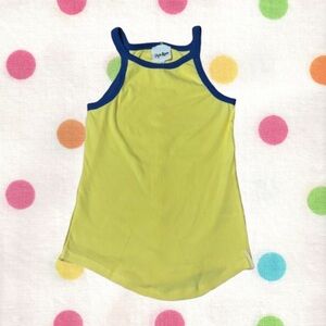 Yellow Halter neck Ribbed Tank top